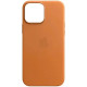 Чохол iPhone 13 Leather Case with MagSafe golden brown