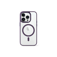 Чохол iPhone 14 Crystal Case Full Camera with MagSafe purple