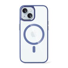 Чохол iPhone 14 Crystal Case with MagSafe blue
