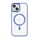 Чохол iPhone 14 Crystal Case with MagSafe blue