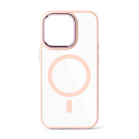 Чохол iPhone 14 Crystal Case with MagSafe pink