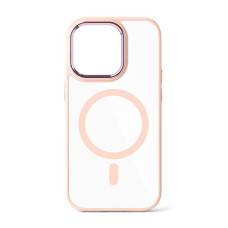 Чохол iPhone 14 Crystal Case with MagSafe pink