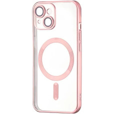 Чохол iPhone 14 Plus Crystal Case Full Camera with MagSafe pink