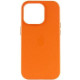 Чохол iPhone 14 Leather Case with MagSafe orange