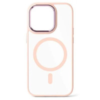 Чохол iPhone 15 Crystal Case with MagSafe pink