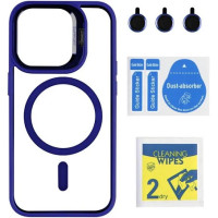 Чохол iPhone 15 Pro Crystal Stand Camera dark blue