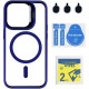 Чохол iPhone 15 Pro Crystal Stand Camera dark blue