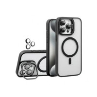 Чохол iPhone 15 Crystal Stand Camera black
