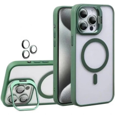 Чохол iPhone 15 Pro Max Crystal Stand Camera green