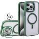 Чохол iPhone 15 Pro Crystal Stand Camera green