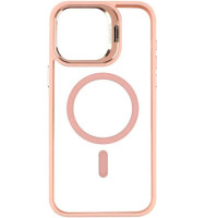 Чохол iPhone 15 Pro Crystal Stand Camera pink