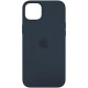 Чохол iPhone 14 Silicone Case with MagSafe storm blue