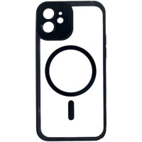 Чохол iPhone 15 Crystal Case Full Camera with MagSafe black