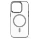 Чохол iPhone 15 Pro Max Crystal Case with MagSafe gray