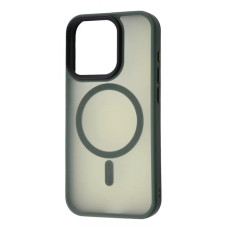 Чохол iPhone 15 Pro Frosted with MagSafe green