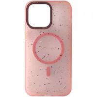 Чохол iPhone 15 Pro Max Splattered with MagSafe pink