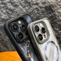 Чохол iPhone 15 Pro Crystal Case with MagSafe Mirror gray