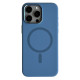 Чохол iPhone 15 Pro No Logo Silicone Case with MagSafe winter blue