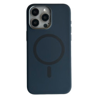 Чохол iPhone 15 Pro Max No Logo Silicone Case with MagSafe winter blue