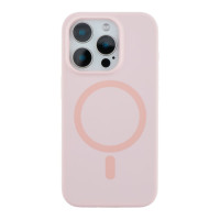 Чохол iPhone 15 Pro Max No Logo Silicone Case with MagSafe light pink