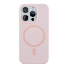 Чохол iPhone 15 Pro No Logo Silicone Case with MagSafe light pink