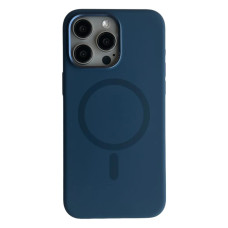 Чохол iPhone 15 Pro No Logo Silicone Case with MagSafe storm blue