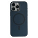 Чохол iPhone 15 Pro Max No Logo Silicone Case with MagSafe midnight