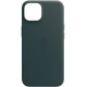 Чохол iPhone 15 Pro Leather Case with MagSafe forest green