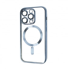 Чохол iPhone 13 Pro Max Crystal Case Full Camera with MagSafe blue
