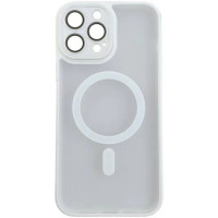 Чохол iPhone 15 Pro Max Crystal Case Full Camera with MagSafe white