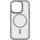 Чохол iPhone 15 Pro Max Hybrid with MagSafe gray