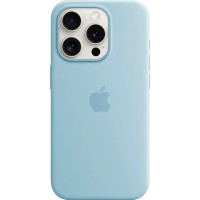 Чохол iPhone 15 Pro Silicone Case with MagSafe light blue