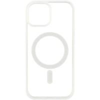 Чохол iPhone 15 Plus Frosted with MagSafe white