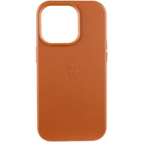 Чохол iPhone 16 Pro Leather Case with MagSafe umber