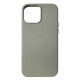 Чохол iPhone 16 Pro Leather Case with MagSafe gray