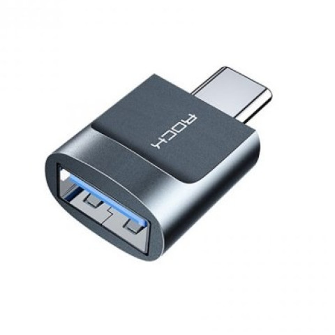Перехідник Rock Type-C AF to USB 3.0 Adapter gray