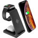 Бездротова зарядка стенд Smart 3in1 W1 Fast 15W Black