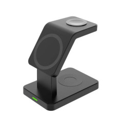 Бездротова зарядка стенд AY31 3 in 1 Fast 15W black