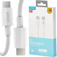 Кабель Type-C to Type-C 100cm Rock Basic Series P8 white