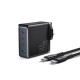 Мережева зарядка JoyRoom GaN Ultra 140W U+C+C+C Set Type-C to Type-C black JR-TCG05EU