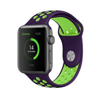 Ремінець Apple Watch 42/44/45/46/49 mm Sport Nike Purple green
