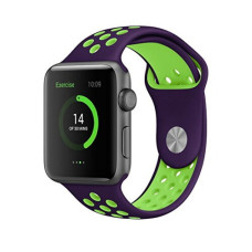 Ремінець Apple Watch 42/44/45/46/49 mm Sport Nike Purple green