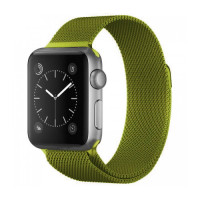 Ремінець Apple watch 42/44/45/46/49 mm Milanese Loop Metal Lime