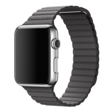 Ремінець Apple watch 38/40/41/42 Series 10/mm Leather Loop Charcoal grey