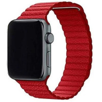 Ремінець Apple watch 38/40/41/42 Series 10/mm Leather Loop Red