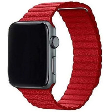 Ремінець Apple watch 42/44/45/46/49 mm Leather Loop Red