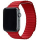 Ремінець Apple watch 42/44/45/46/49 mm Leather Loop Red