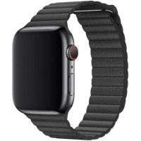 Ремінець Apple watch 42/44/45/46/49 mm Leather Loop Black