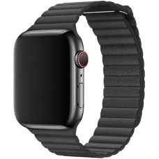 Ремінець Apple watch 42/44/45/46/49 mm Leather Loop Black