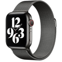 Ремінець Apple watch 38/40/41/42 Series 10/mm Milanese Loop Metal Black